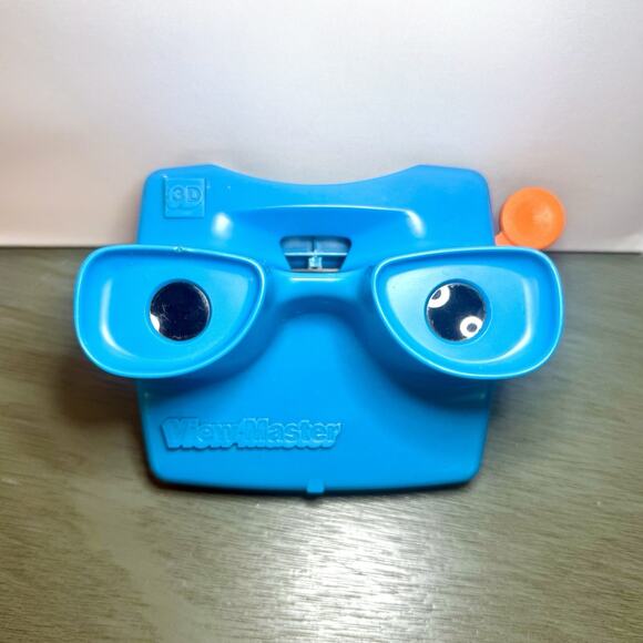 Vintage View-Master 3D Viewer Blue w/ Orange Lever Mattel Classic - Picture 2 of 4